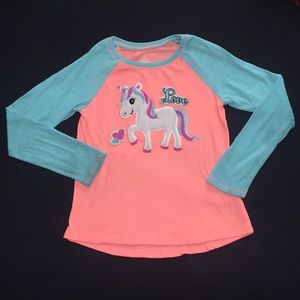 Girls unicorn long sleeve T-shirt